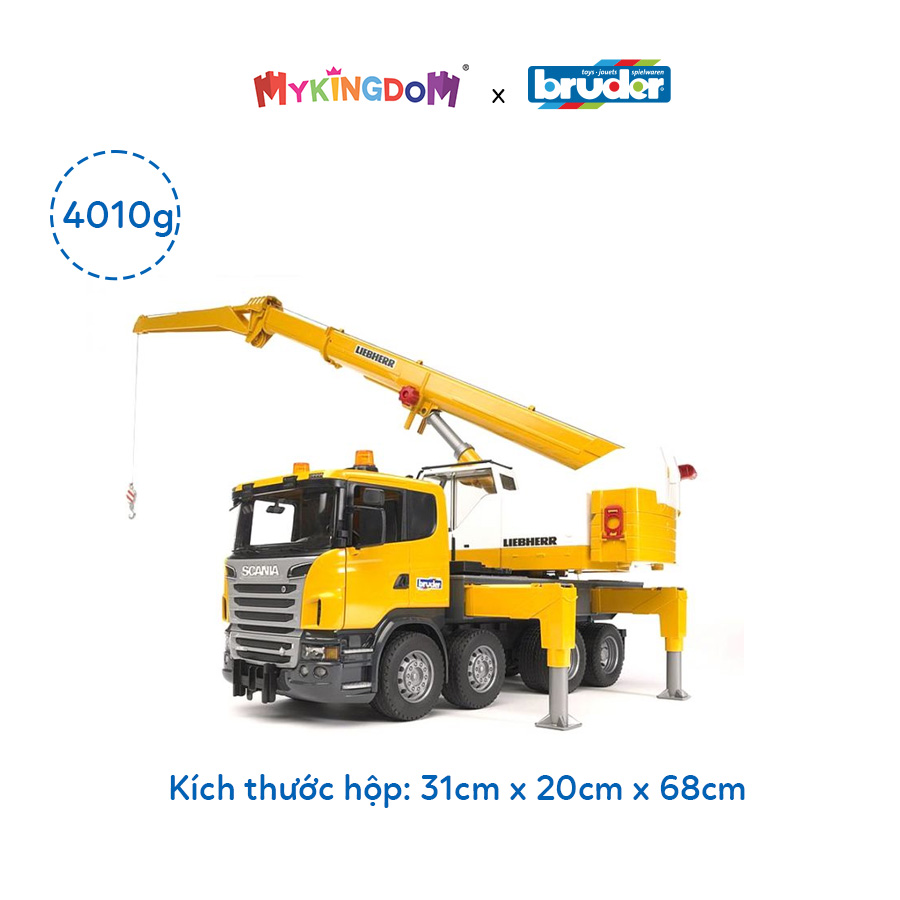 Mô Hình Theo Tỉ Lệ Thu Nhỏ 1:16 Bruder Xe Tải Cần Cẩu SCANIA - BRU03570