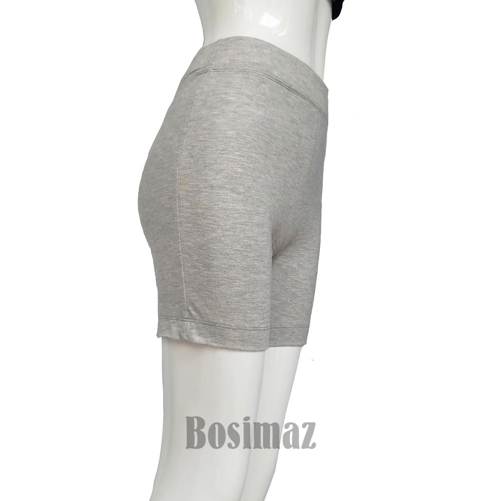 Quần Legging Nữ Bosimaz MS345 đùi không túi màu tiêu xám nhạt cao cấp, thun co giãn 4 chiều, vải đẹp dày, thoáng mát