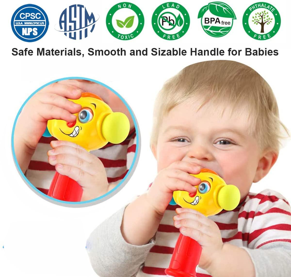 Âm nhạc chơi đồ chơi trẻ em từ 1 năm với tiếng rít, nắm bắt đồ chơi động cơ trẻ em lắc của Klopt