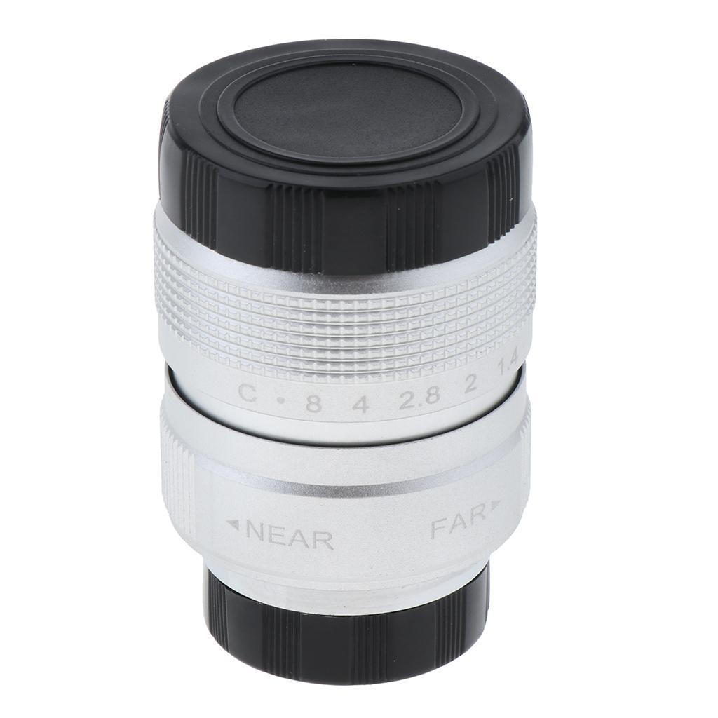 25mm f/1.4 TV Lens Manual Focus for C-Mount Mirrorless Camera