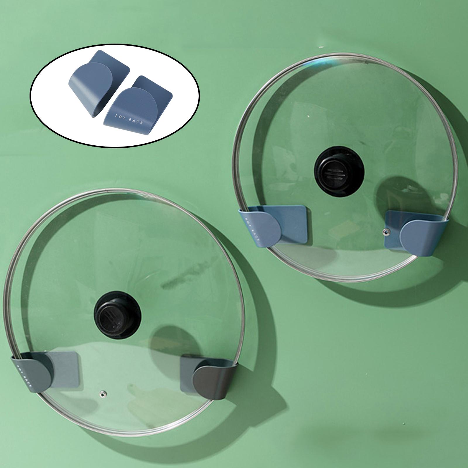 Pot Lid Holder Self Adhesive Hanging Punch-free Save Space Household Tools