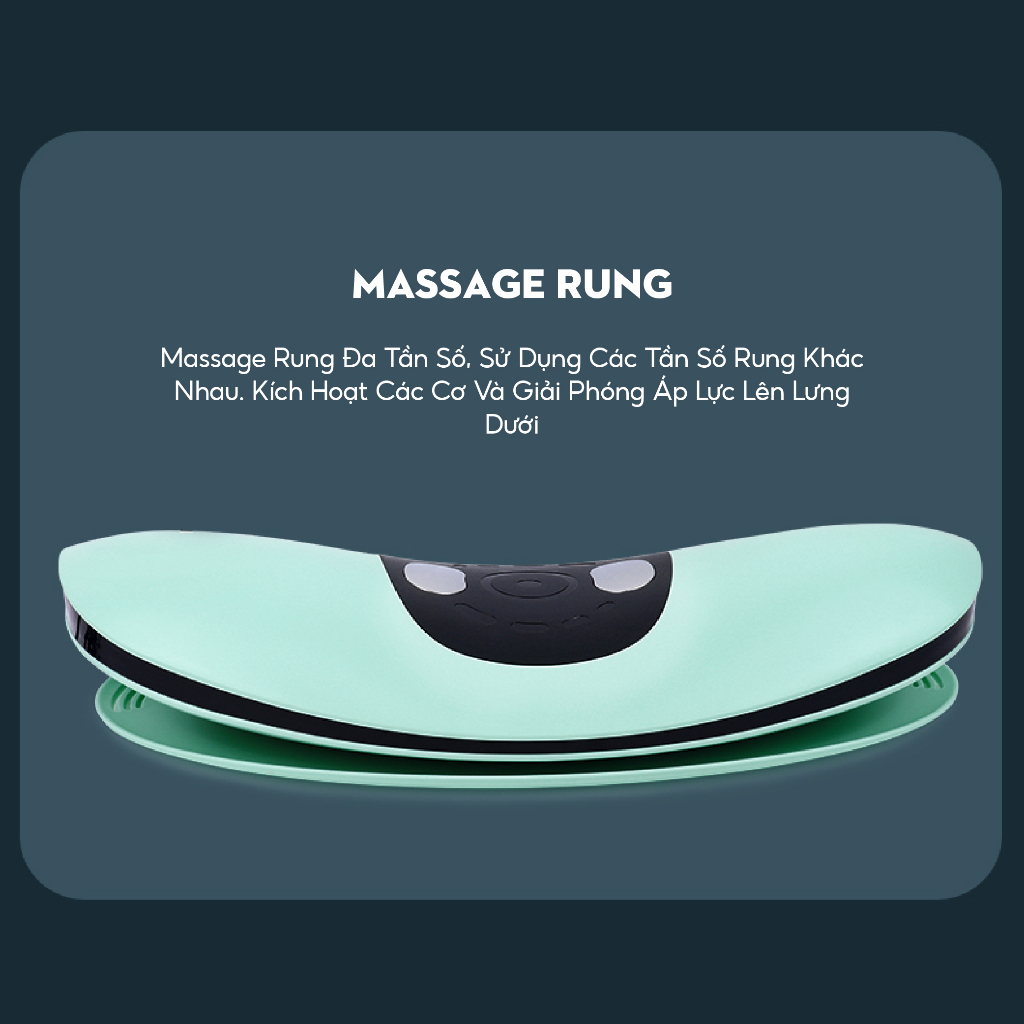 Máy Massage Lưng, Mát Xa TAKARA MT-02 Với Chế Độ Nén Nóng Và Rung Eo Giảm Đau Mỏi Thắt Lưng Cột Sống