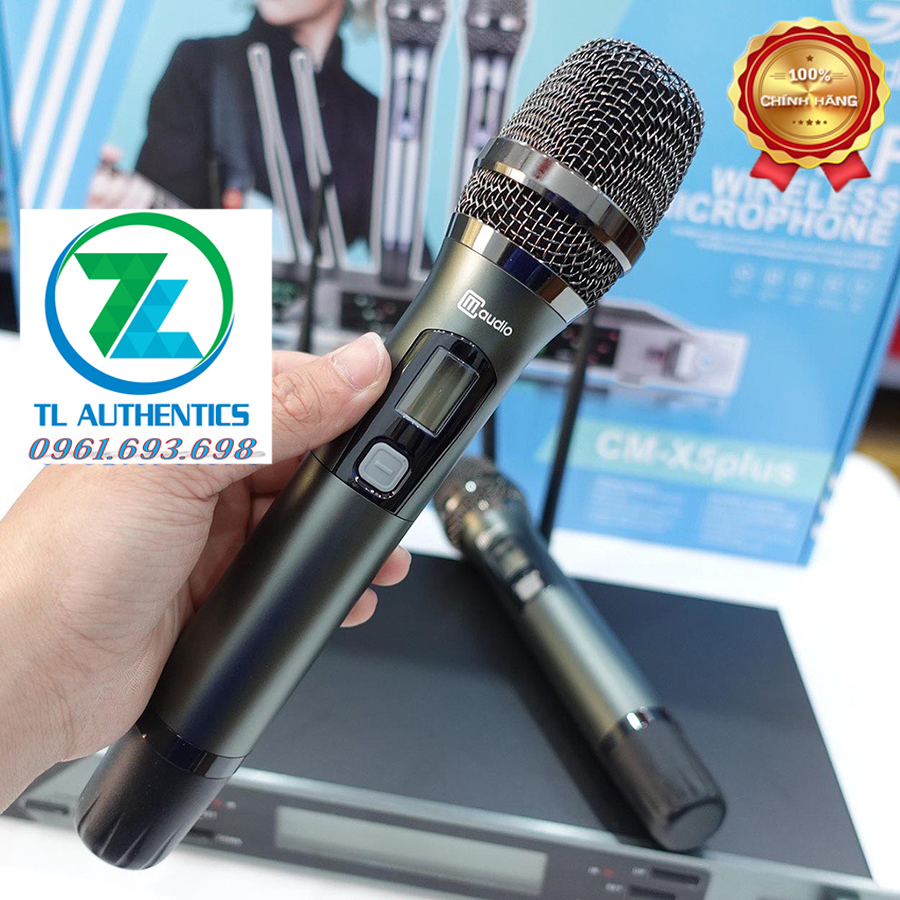 Micro không dây CMAUDIO CM-X5 PLUS cao cấp hàng chính hãng nhập khẩu 2024 - Tặng kèm Combo khay sạc pin + 4 viên pin 1200mah