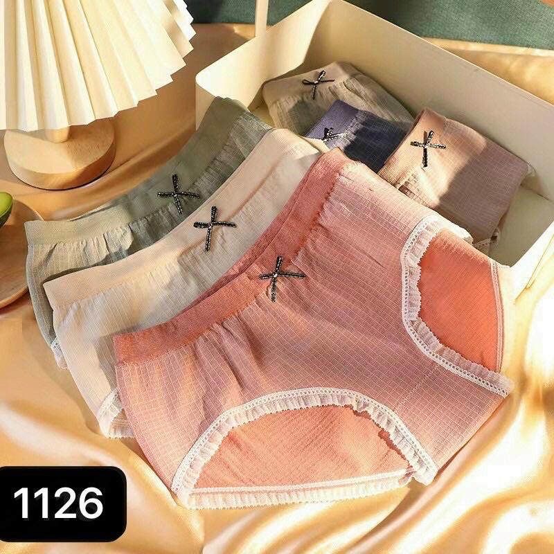 Quần Lót Cotton Viền Ren Kẻ Caro Dễ Thương Mẫu Mới