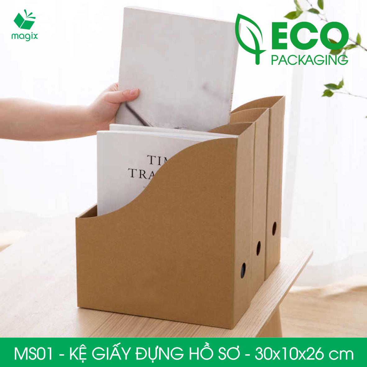 MS01 - 26x10x30 cm - Bộ 5 kệ hồ sơ, Kệ giấy đựng hồ sơ