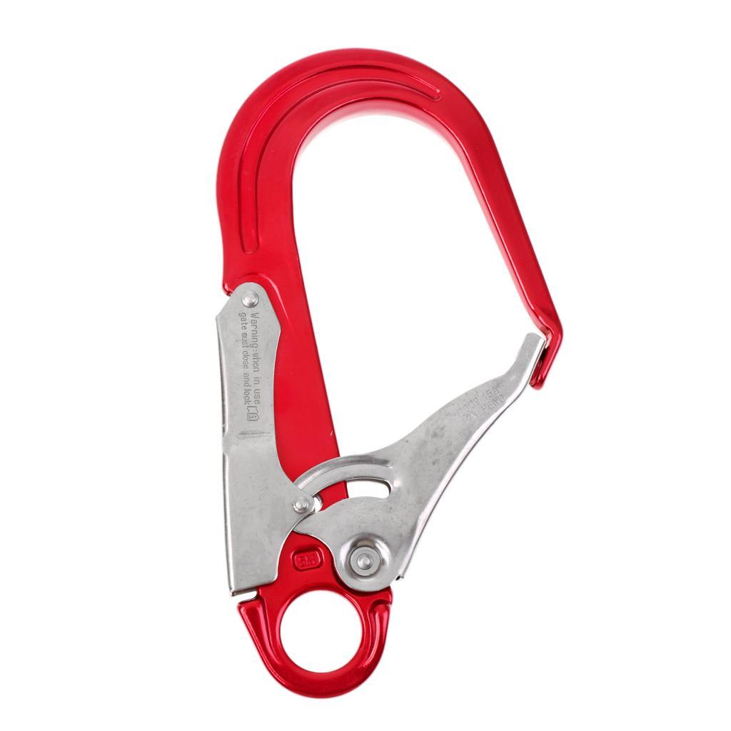 2 Pieces 25KN Safety Fall Protection Spring Snap Hook Rock Climbing Rappelling Rescue Gear Carabiner