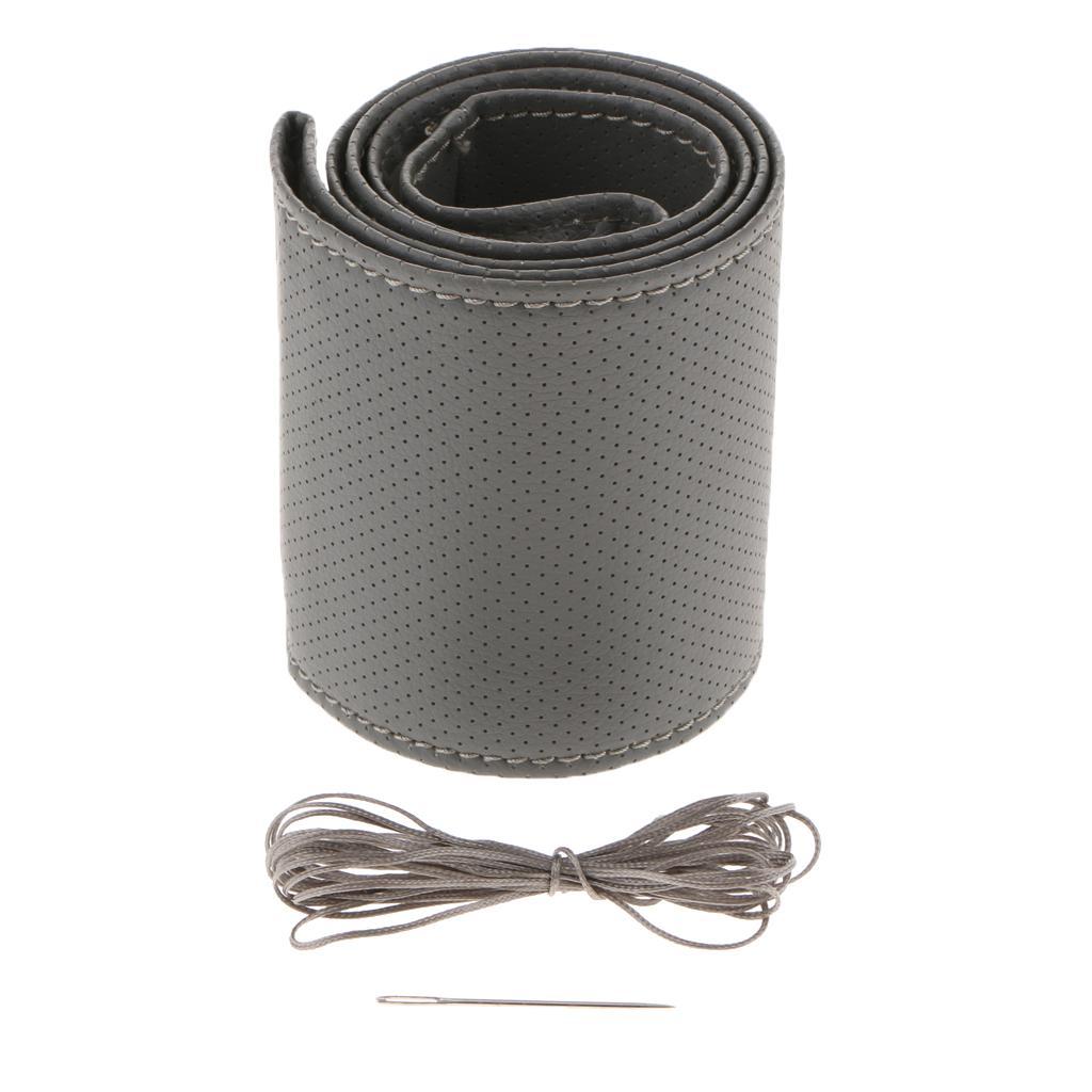 38cm Universal Car DIY Leather Steering Wheel  & Thread