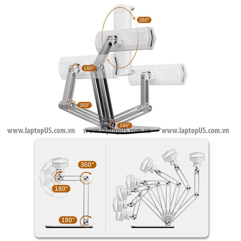 Giá Cố Định Máy Tính Bảng Xoay 360 Hợp Kim Nhôm Cao Cấp