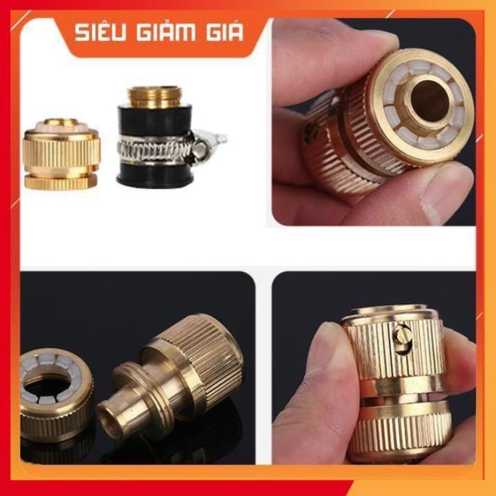 Bộ dây vòi xịt nước rửa xe, tưới cây . tăng áp 3 lần, loại 15m 206701-1 đầu đồng,cút đồng,+ tặng mở chai