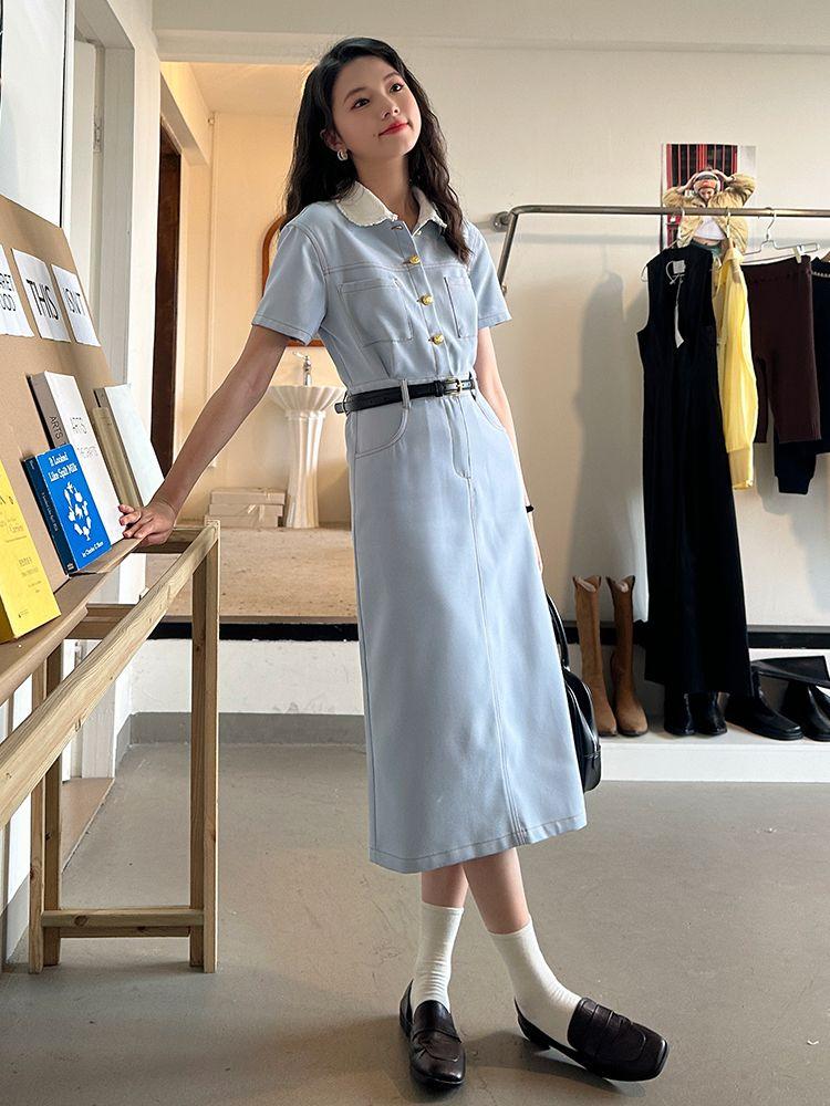 TOBE1SHOP Váy cổ búp bê thơm cho nữ mùa hè 2023 Thiết kế kiểu Pháp