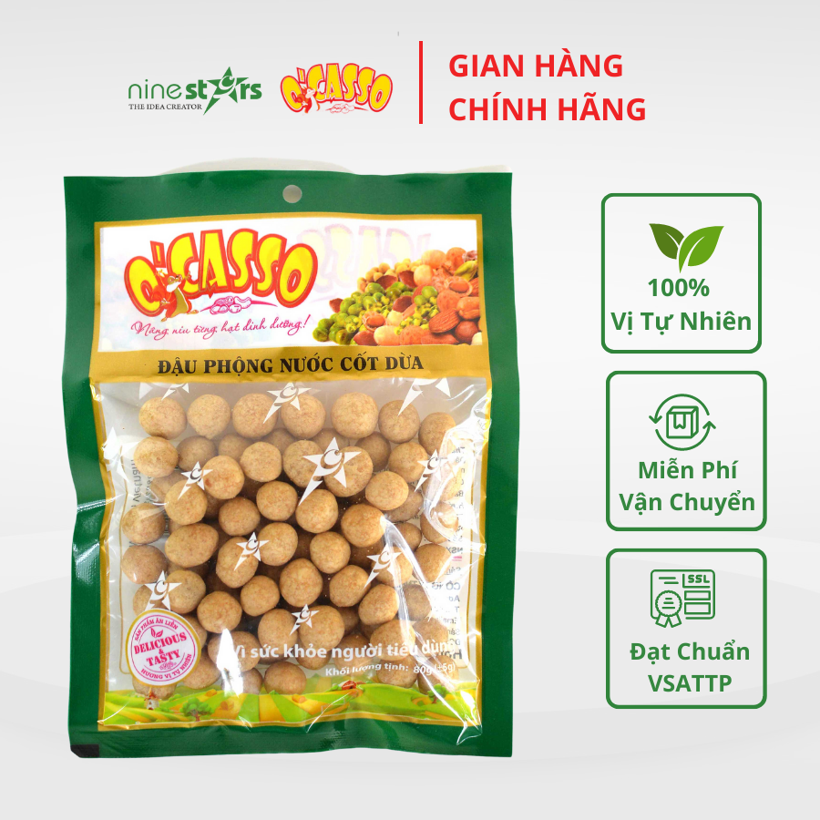 Đậu phộng nước cốt dừa O'Casso Gói 80g