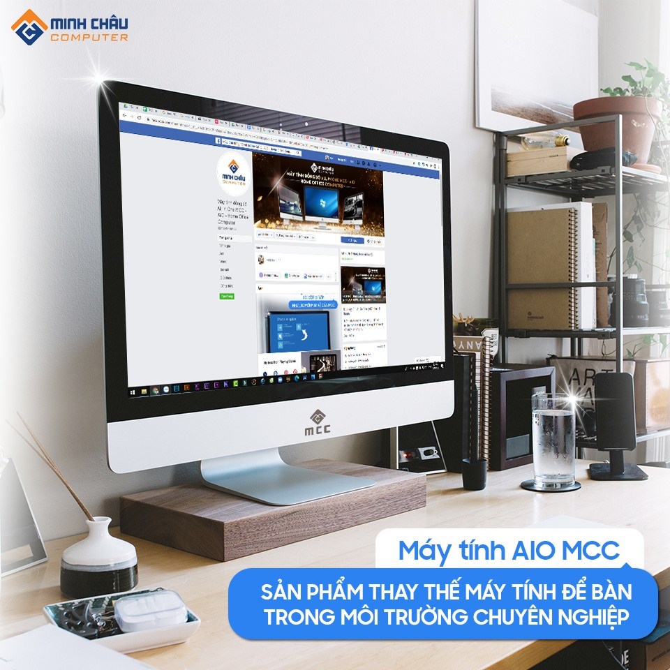 Bộ PC All In One MCC 3482P2 Home Office Computer CPU i5 4570/ Ram8G/ SSD240G/ Wifi/ Camera/ 22inch ( Hàng chính hãng)