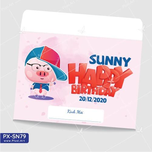 Thiệp thôi nôi – sinh nhật theo yêu cầu Pluxi