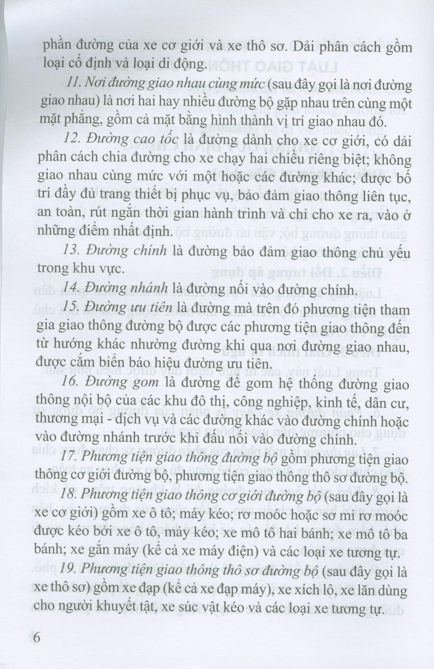 Tài Liệu Học Tập Luật Giao Thông Đường Bộ Dùng Cho Đào Tạo, Sát Hạch, Cấp Giấy Phép Lái Xe Cơ Giới Đường Bộ