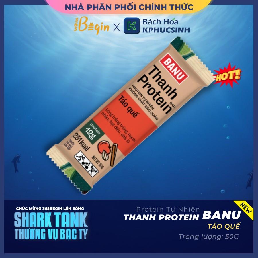 Combo 3 bánh ăn kiêng giảm cân protein Banu 365 Begin (50g/thanh)