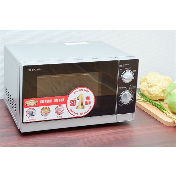 Lò vi sóng Sharp R-205VN-S 20 lít - Hàng Chính Hãng