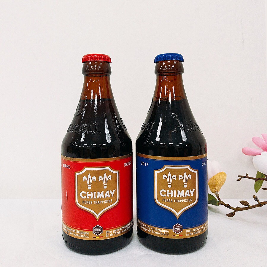 Combo 2 Chai Bia Bỉ CHIMAY BLUE-RED Lên Men Nổi Đậm Đà Vị Lúa Mạch 330ml ORIMART