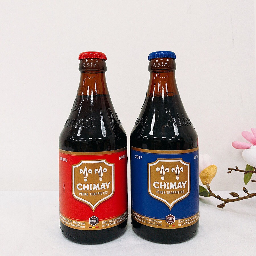 Combo 2 Chai Bia Bỉ CHIMAY BLUE-RED Lên Men Nổi Đậm Đà Vị Lúa Mạch 330ml  ORIMART