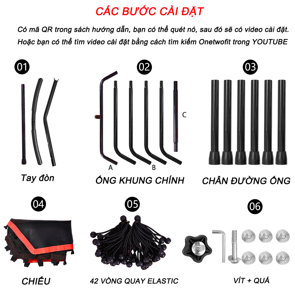 OneTwoFit dành cho mọi lứa tuổi thể dục Sàn nhún Trampoline OT088