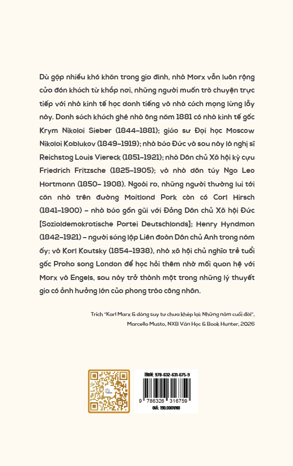 KARL MARX &amp; DÒNG SUY TƯ CHƯA KHÉP LẠI: NHỮNG NĂM CUỐI ĐỜI – Marcello Musto – Lý Hoàng Minh Uyên dịch – Book Hunter