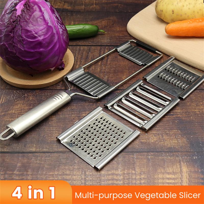 4 In1 Xay Cắt Inox Đa Năng Máy Thái Có Thể Tháo Rời Cắt Lát Dao Rau Và Trái Cây Dao Gọt Vỏ Bếp Phụ Kiện