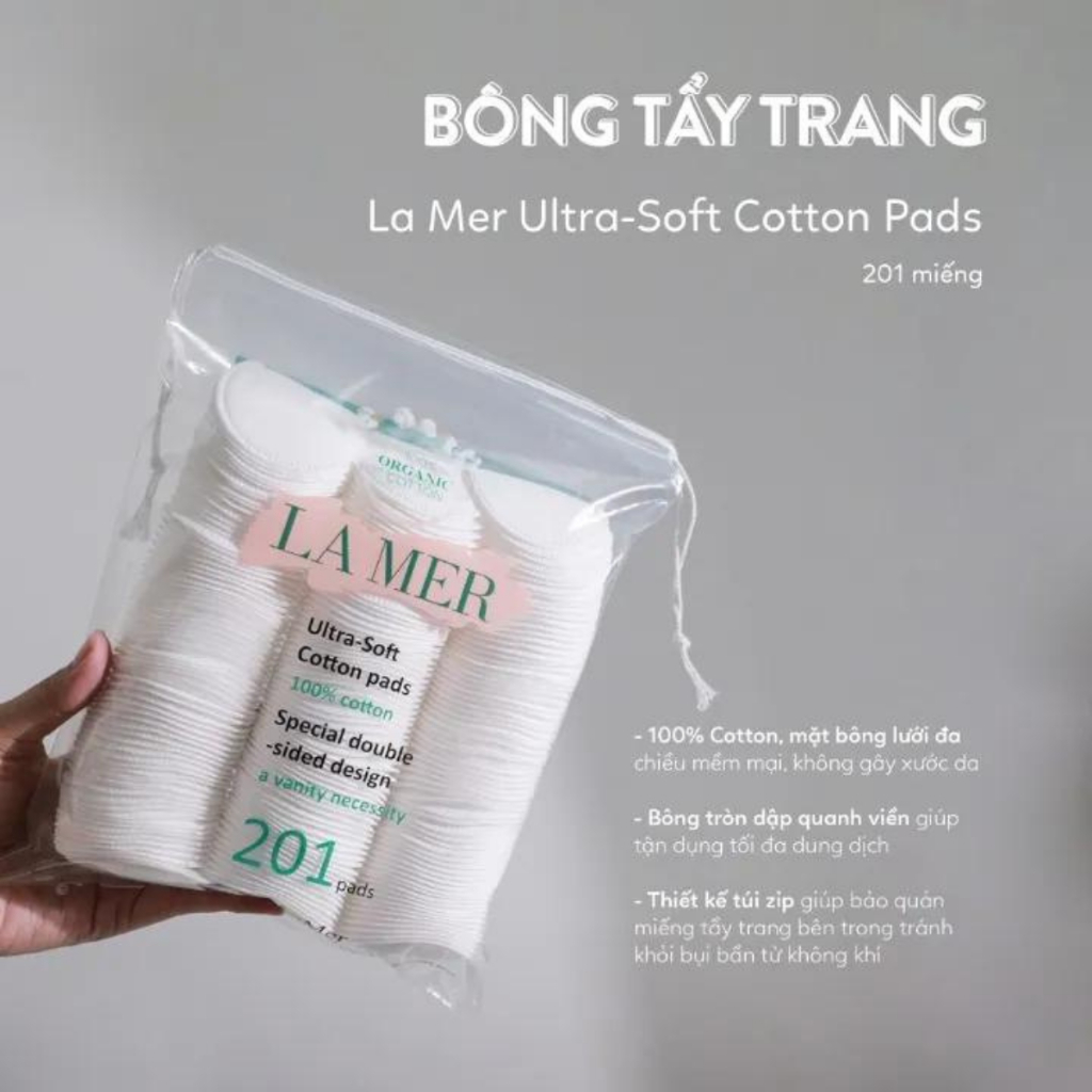 Bông tẩy trang cotton tự nhiên La Mer