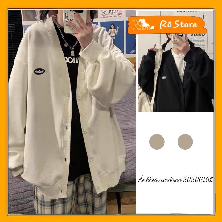 Áo khoác cardigan/ Áo khoác nhẹ form rộng tay bồng tag cao su phong các ulzzang Rô Store