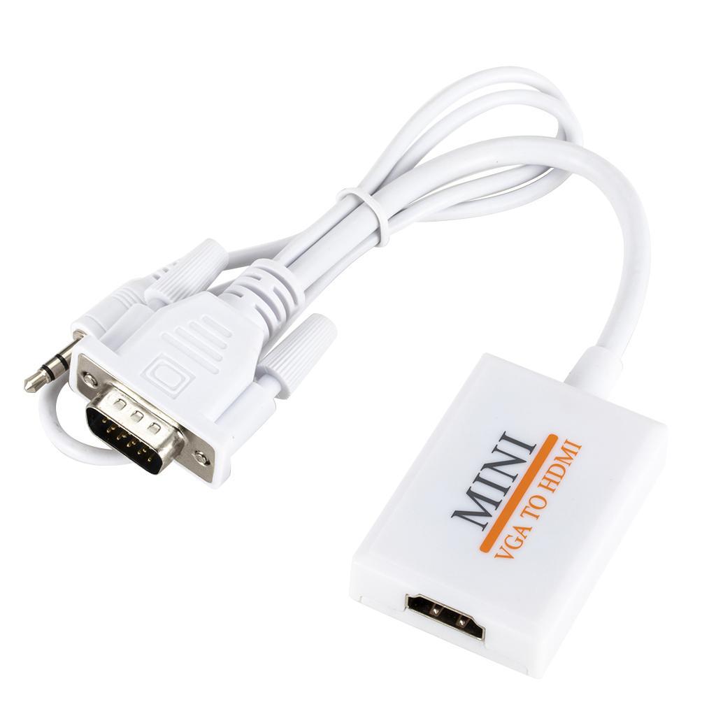 1080P VGA Male to   Female Audio Video Cable Converter Adapter