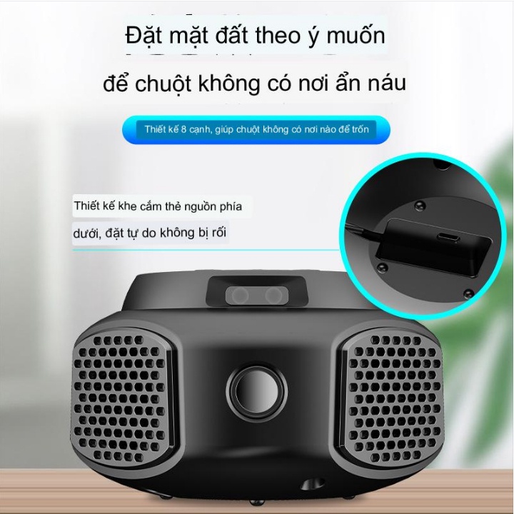 Máy đuổi chuột siêu âm, thiết bị đuổi chuột 360