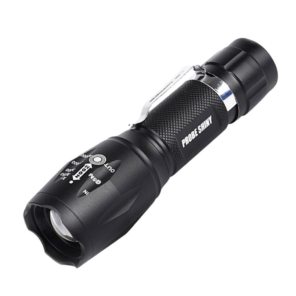 Compact Zoom LED Flashlight High Lumen Waterproof Outdoor Torch Light with 5 Light Modes, Super Bright, for Camping/Hiking/Hunting/Emergency