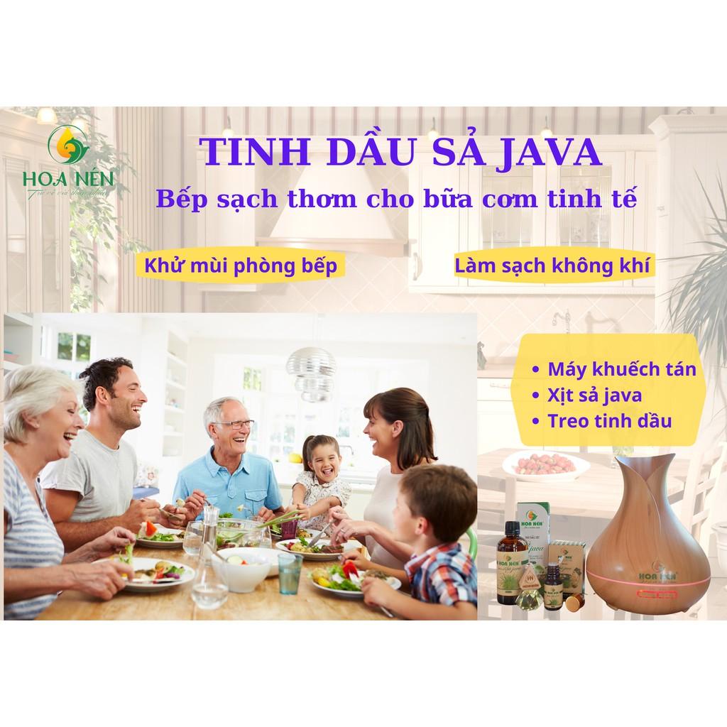 Tinh dầu Sả Java nguyên chất Hoa Nén 3ml - Đuổi muỗi, khử mùi, an toàn sức khoẻ