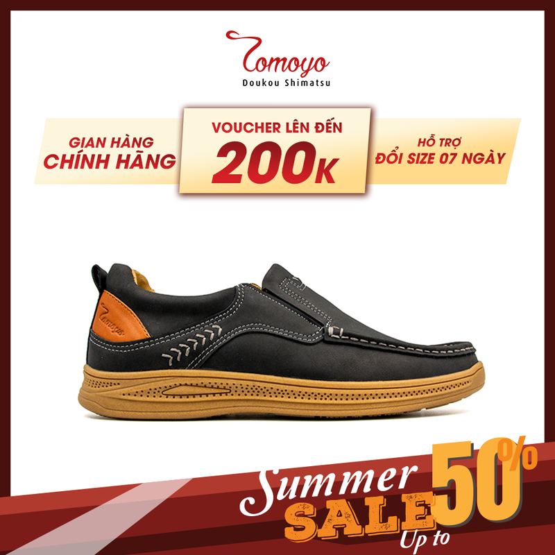 Giày Lười Nam Da Nubuck Cao Cấp Tomoyo TMN23401