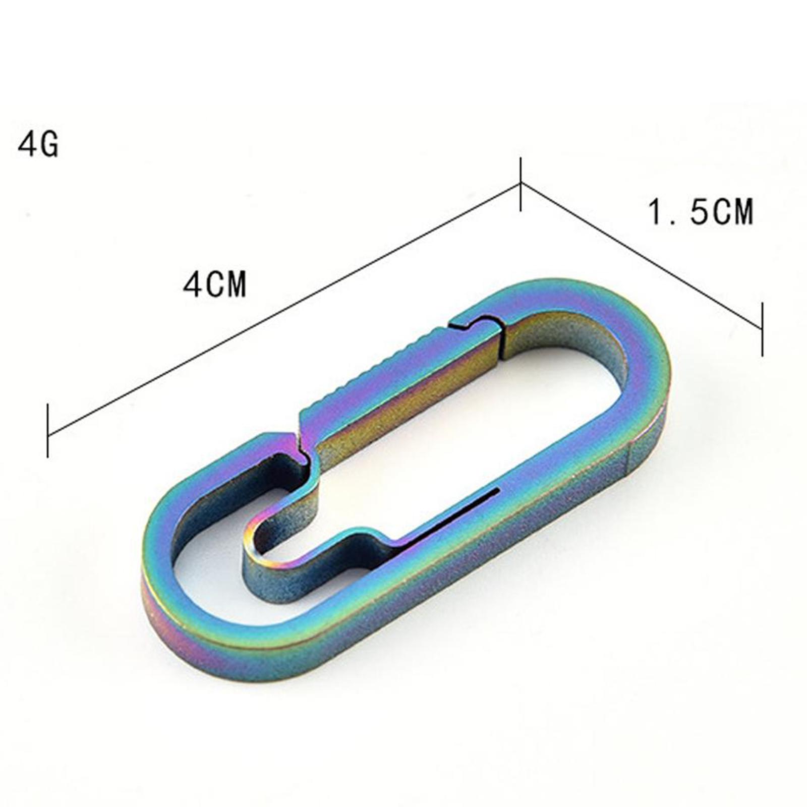 Titanium Outdoor Camping Carabiner Keychain Buckle Snap Hook 7cm Silver