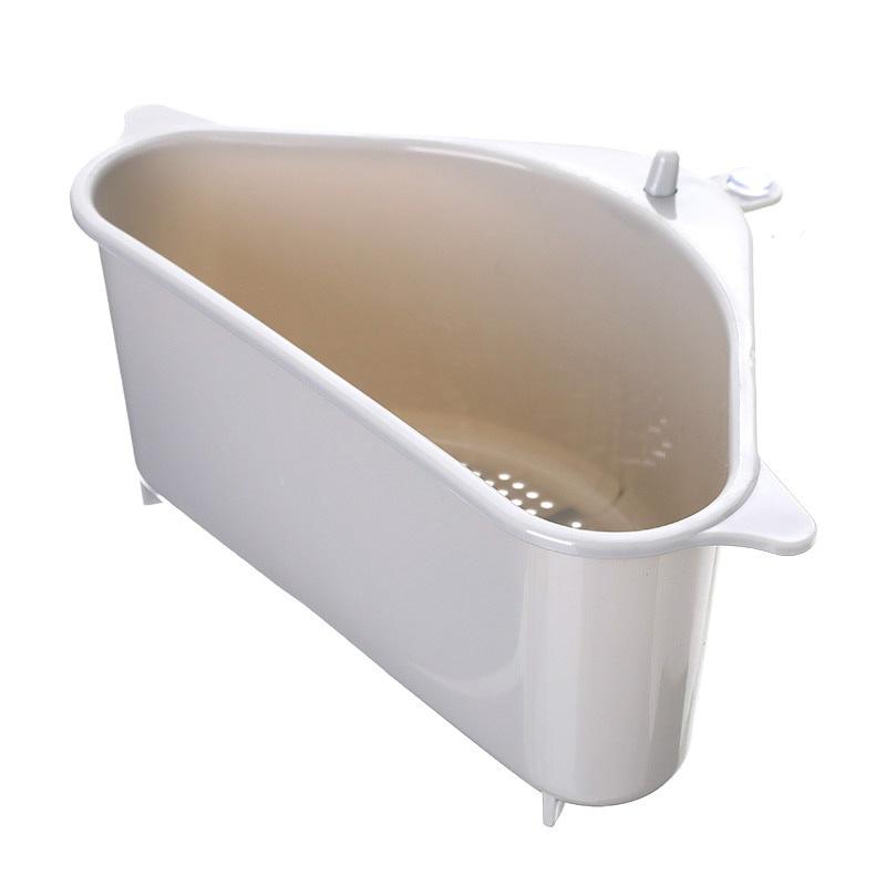 Multifunctional Corner Sink Drain Rack Shelf Suction Cup Sink Drain Basket Bowl Sponge Holder Kitchen Bathroom Storage Organizer