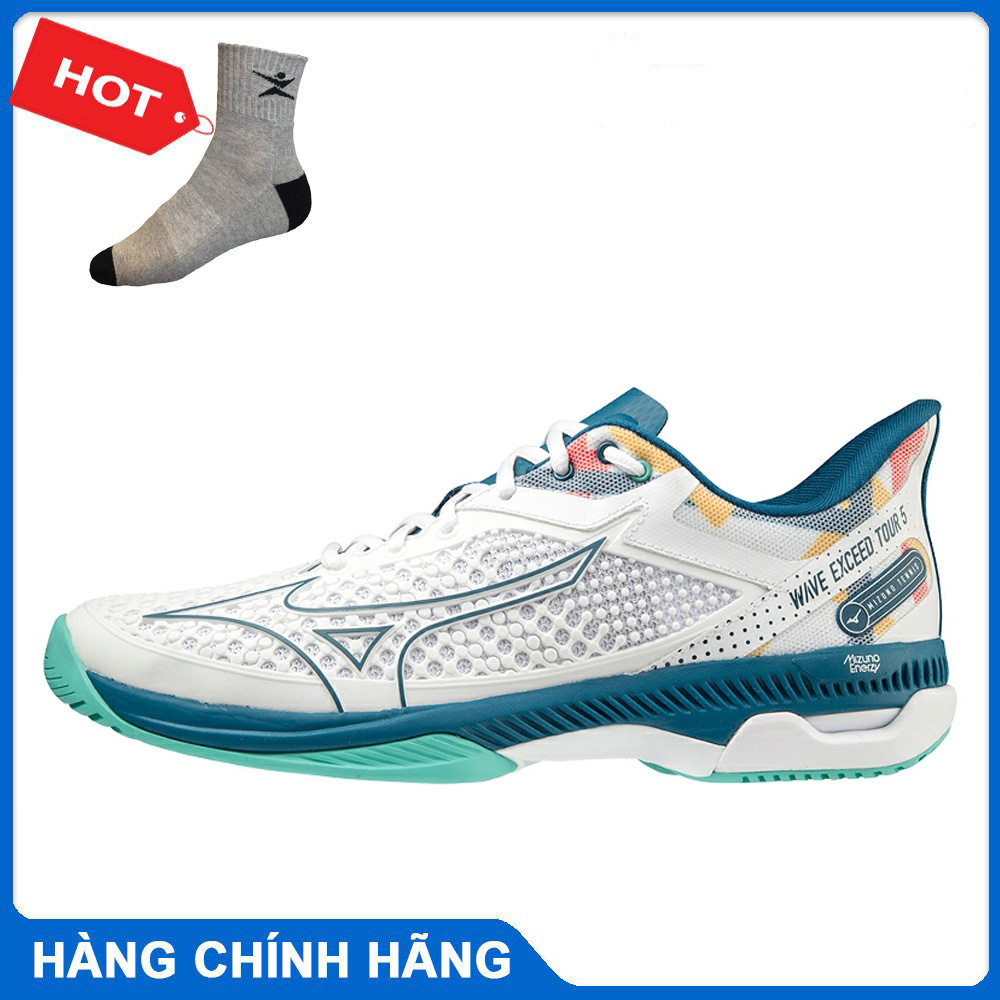 Giày Tennis chính hãng Mizuno Wave Exceed Tour 5 AC 61GA227026 dành cho nam-tặng tất thể thao bendu