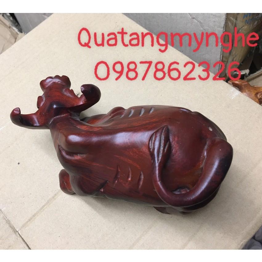 Tượng trâu gỗ hương nguyên khối