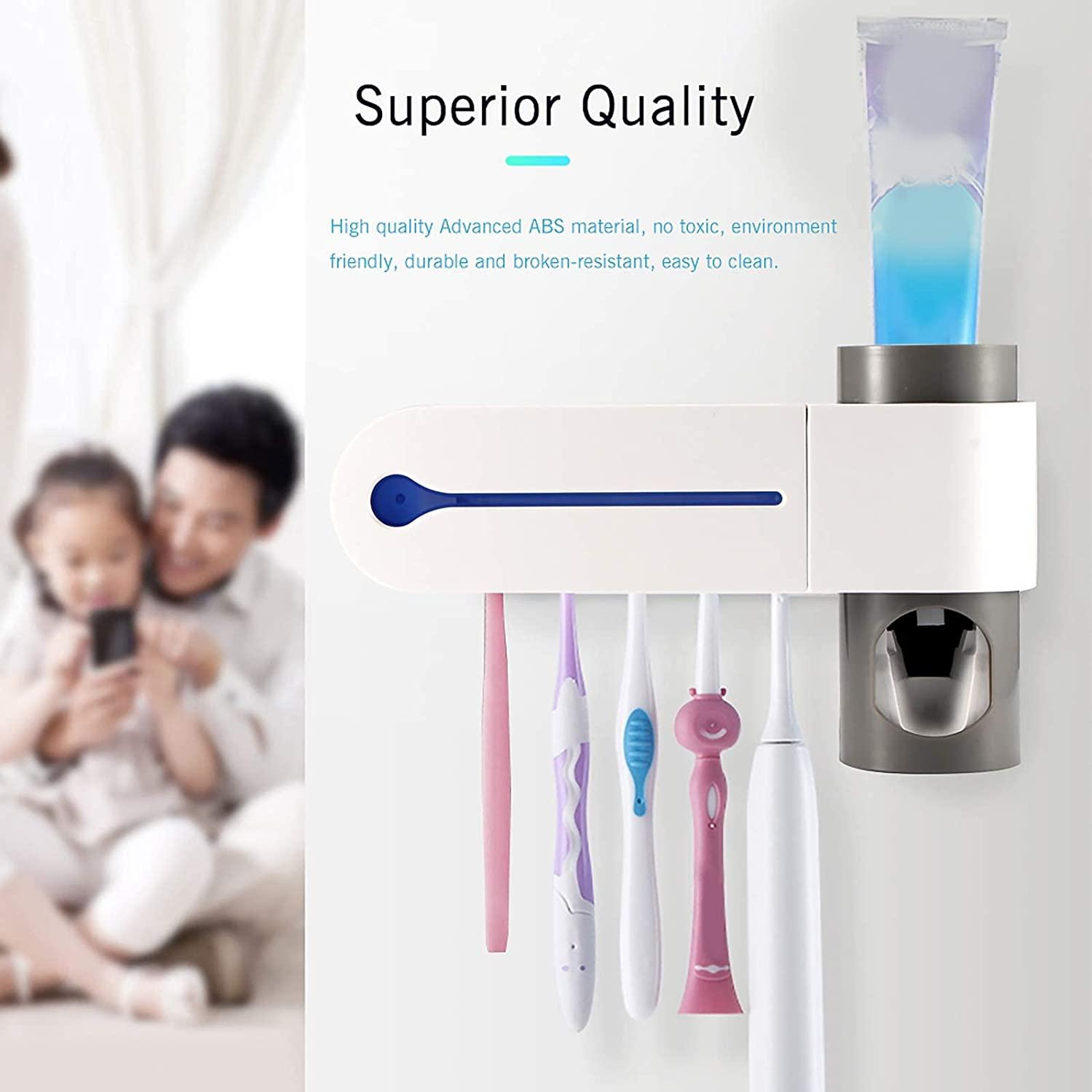 Người giữ bàn chải đánh răng, Bàn chải đánh răng UV Chăm sóc bàn chải đánh răng bằng nước đánh răng cung cấp năng lượng USB cho 5 bàn chải đánh răng