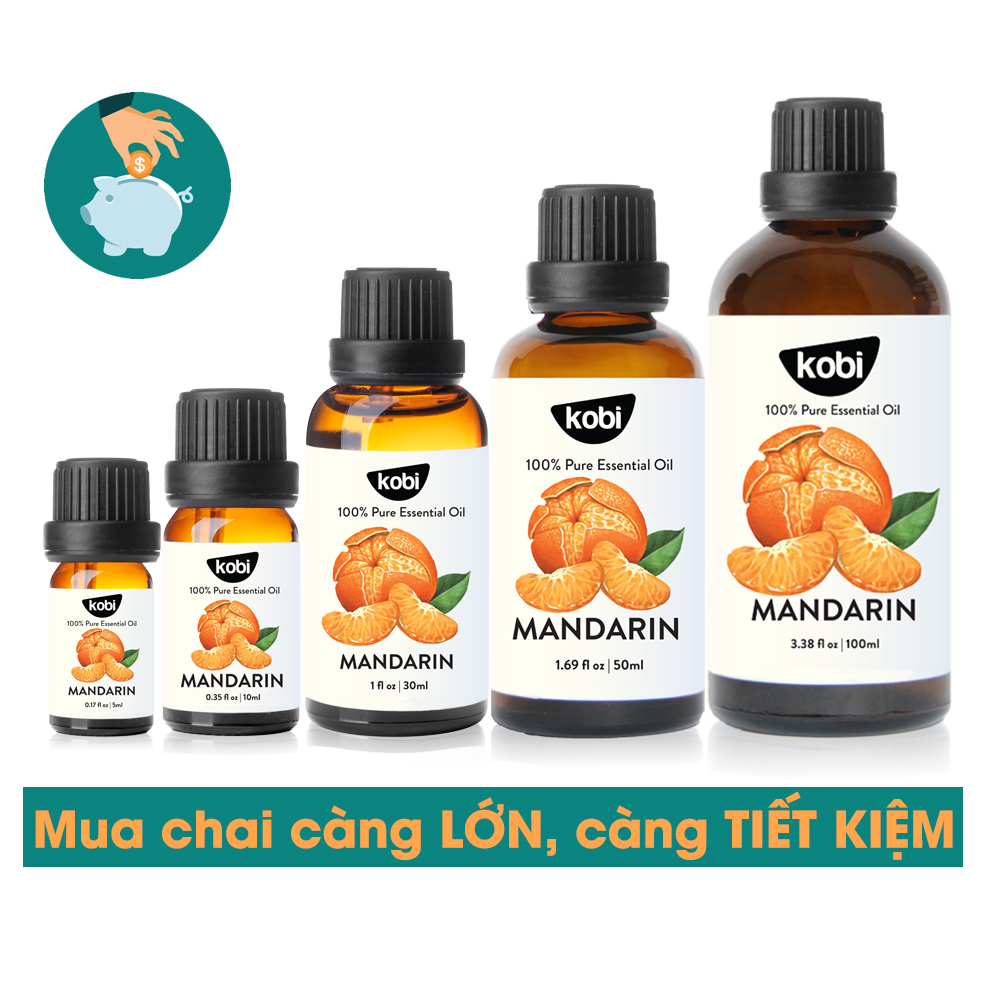 Tinh Dầu Vỏ Quýt Kobi Xông Hương, Giảm Stress, Khử Mùi, Giúp Bạn Thư Giãn Tạo Hứng Khởi
