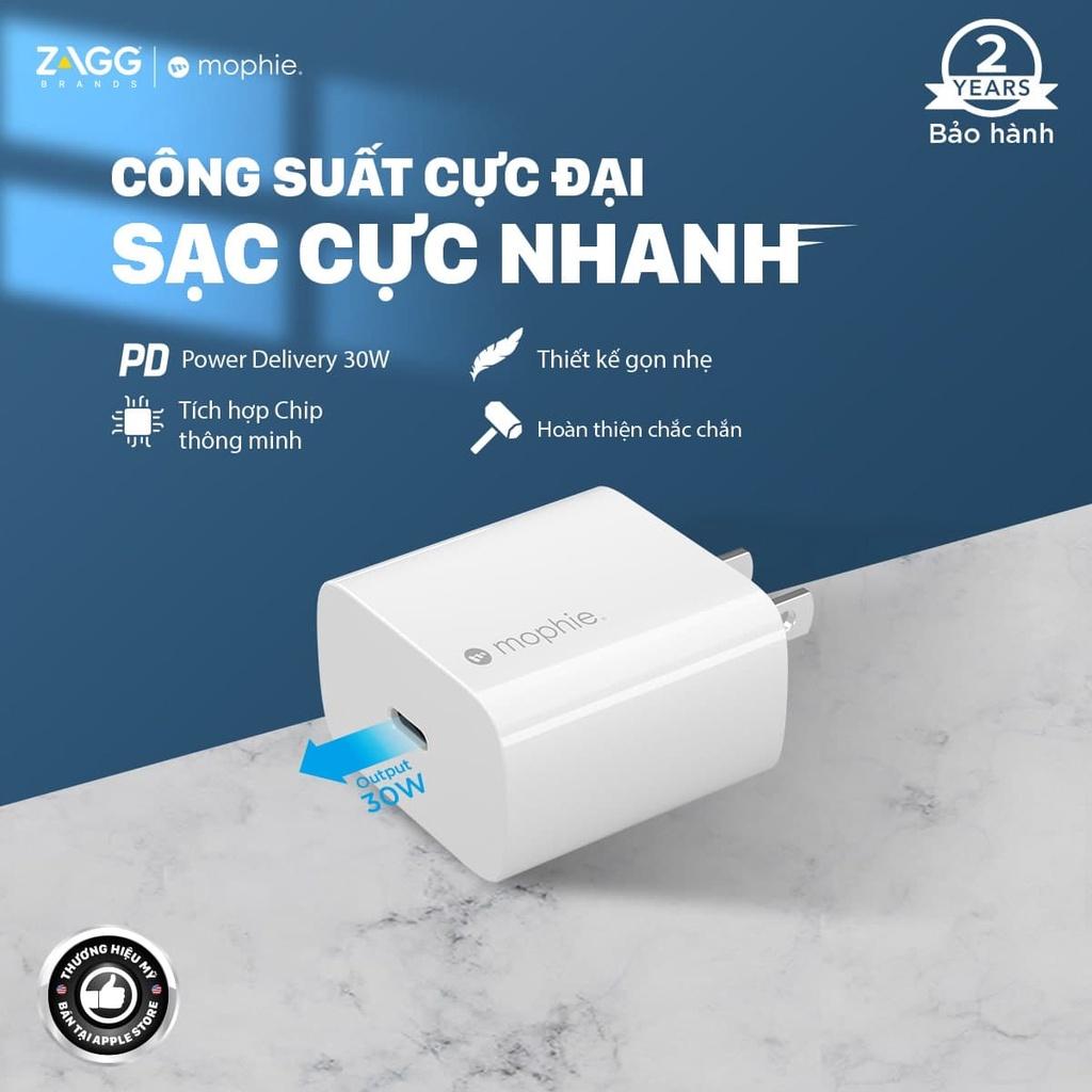 Sạc nhanh dành cho iPhone Mophie PD 30W USB-C - Hàng chính hãng