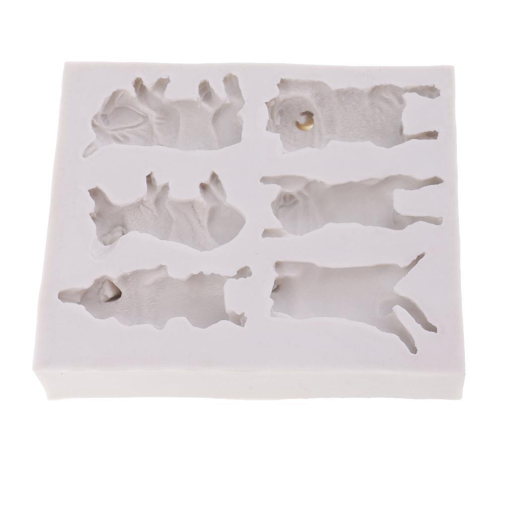 Dog Liquid Silicone Mold Sugar Cake Making Mold Chocolate Mold Baking Tool