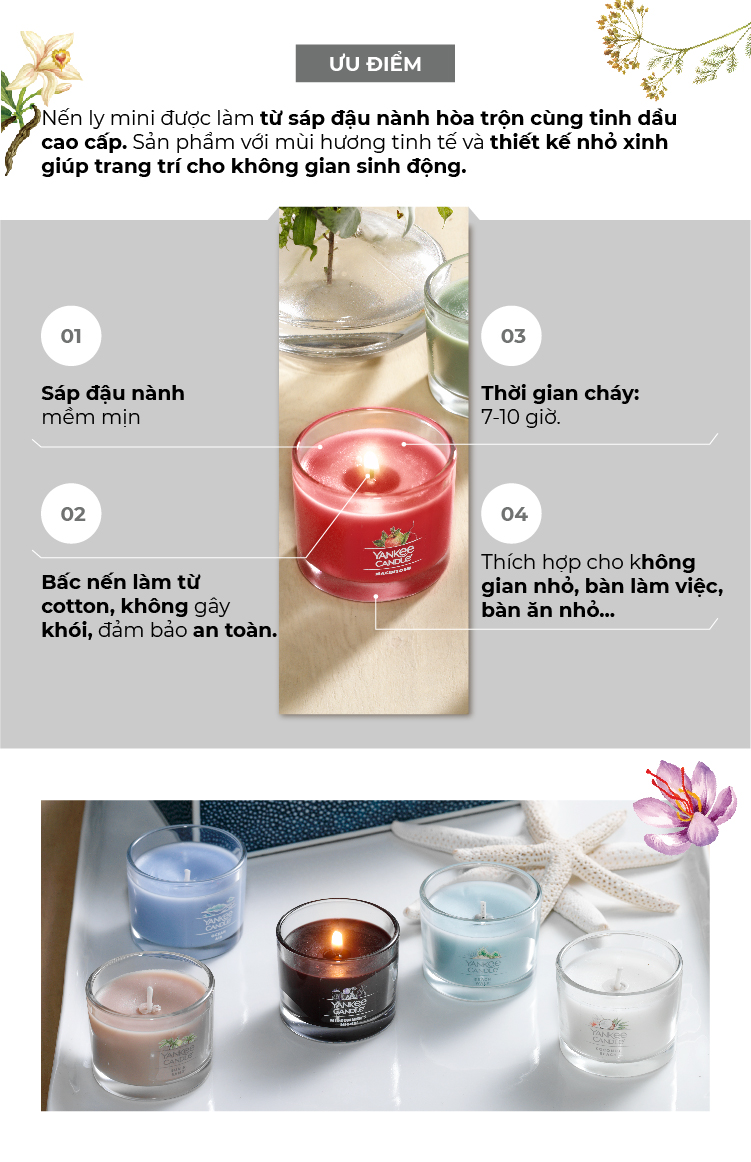 Nến ly mini Yankee Candle - Sage &amp; Citrus