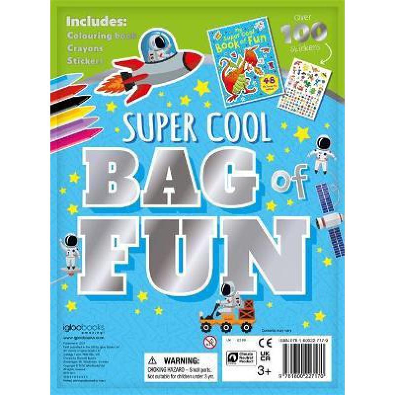 Sách tô màu kèm hình dán và bút màu Super Cool Bag of Fun