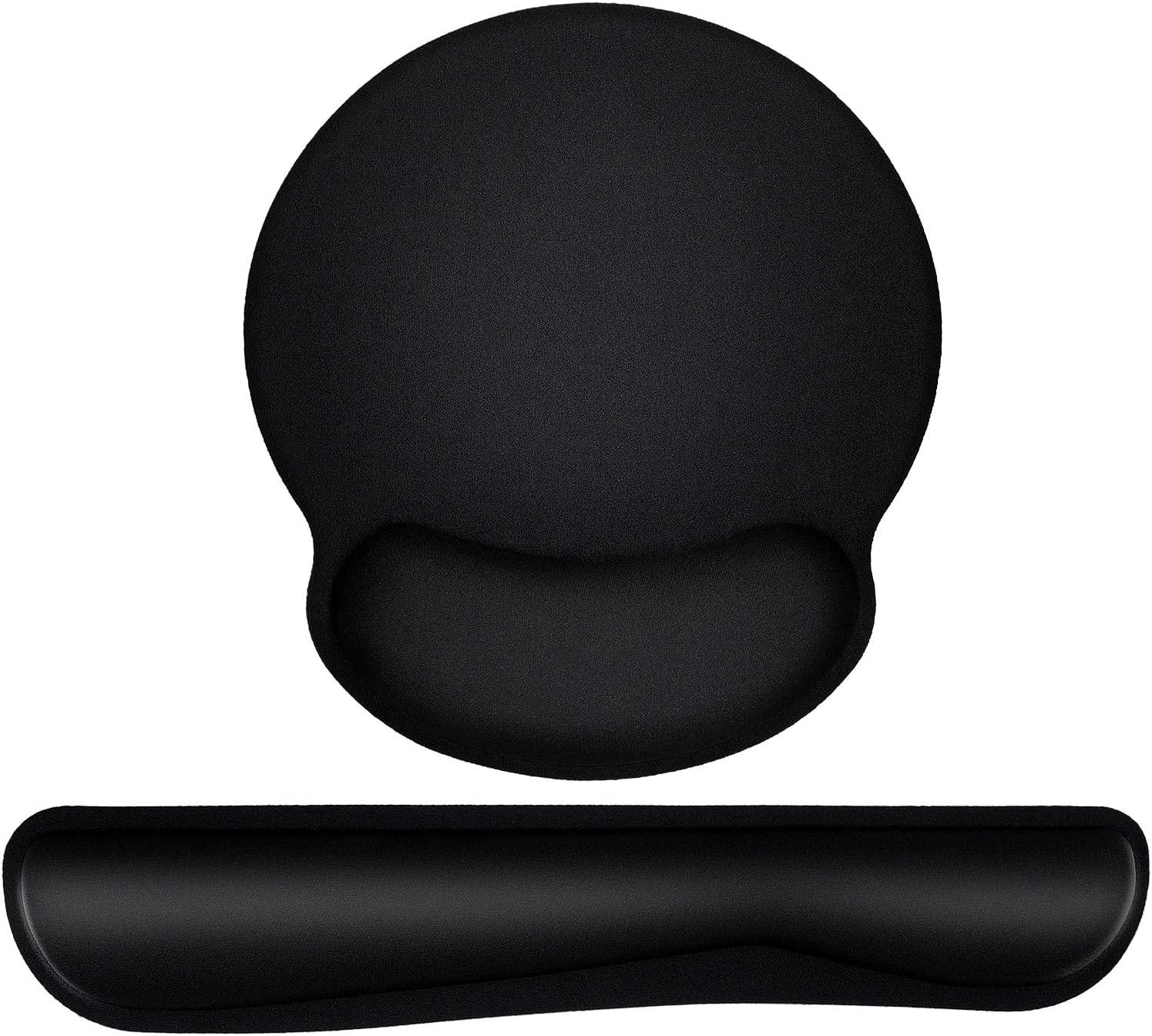 Bàn di chuột công thái học với phần tựa cổ tay, bộ bàn phím và tấm lót chuột Memory Foam