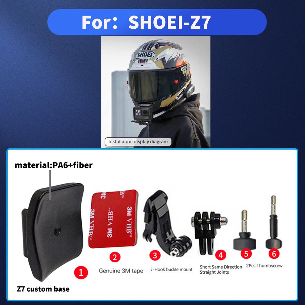 Tuyu Mũ bảo hiểm xe máy tùy chỉnh cho Shoei AGV ARAI HJC Mũ bảo hiểm cho GoPro Max Hero10 Insta360 One RS DJI Camera Phụ kiện