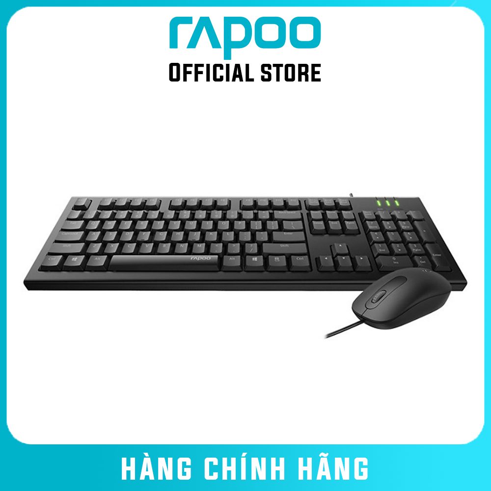 Bộ Bàn Phím Và Chuột Có Dây Rapoo X120Pro - Hàng Chính Hãng