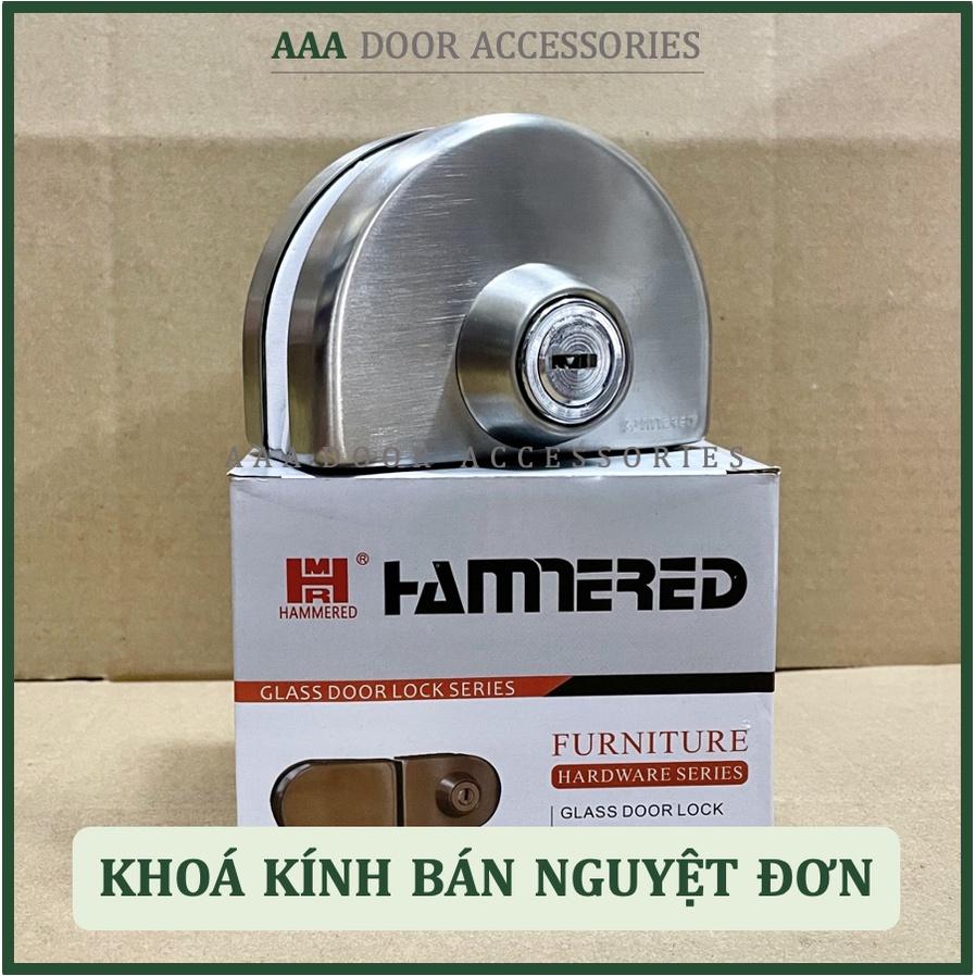 Khoá kính bán nguyệt HAMMERED cửa lùa kính cường lực 8-12mm, khoá chốt cửa kính