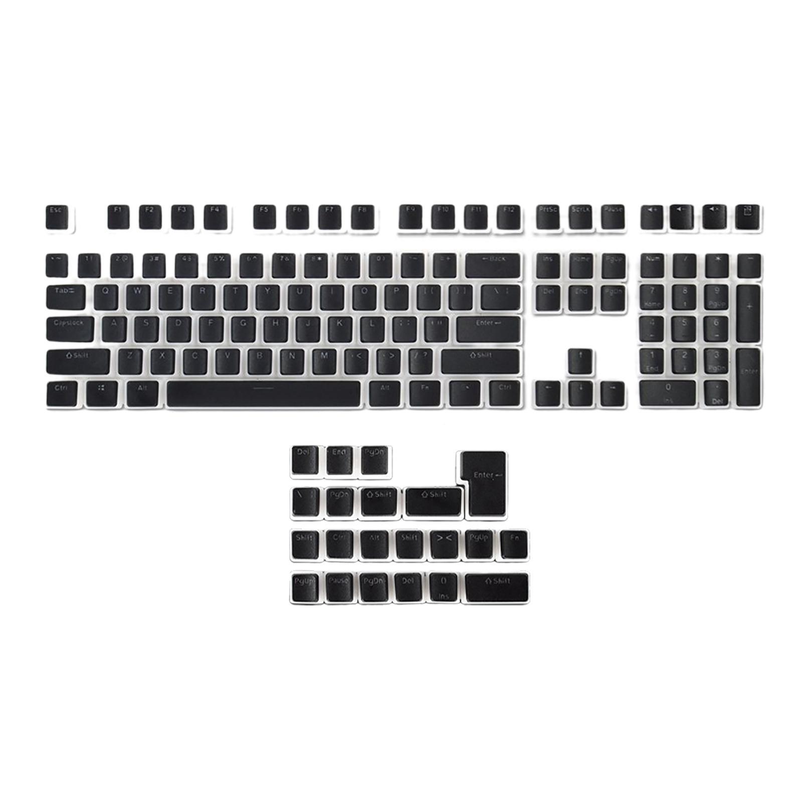 Pudding Keycaps Full 108 Key Set Double Shot PBT Keycap Set for Mechanical Keyboards