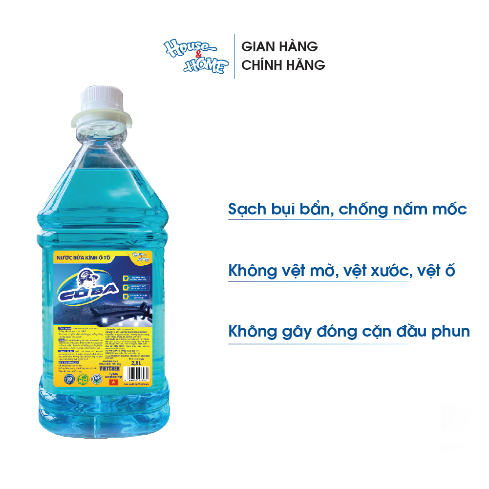 Nước rửa kính ô tô CôBa chai 2,5L