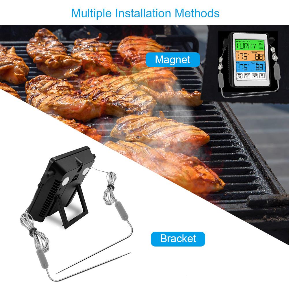 Máy đo nhiệt độ, độ ẩm thức ăn màn hình LED bằng ABS và thép không gỉ