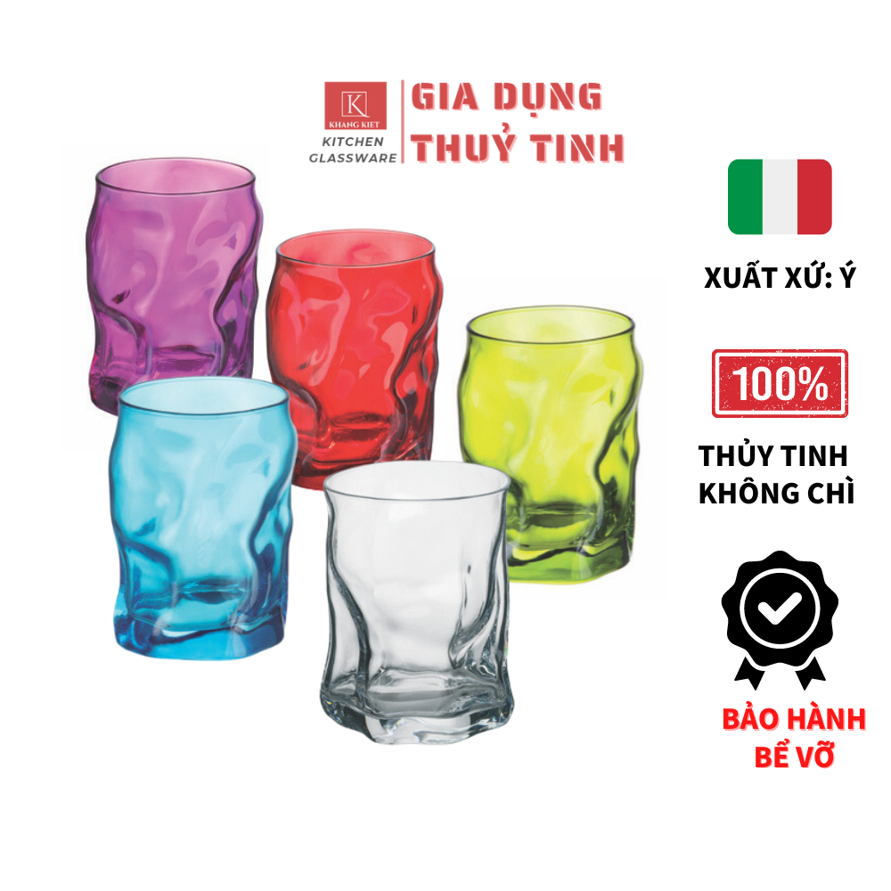 Bộ 6 Ly thủy tinh Italy Sorgente 30cl nhiều màu sắc